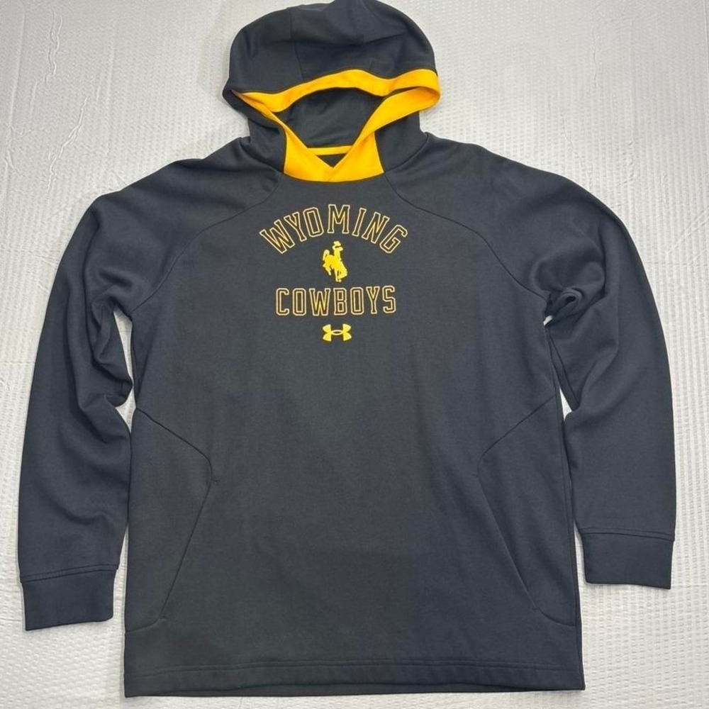 Under Armour Wyoming‎ Cowboys Hoodie black & yellow hoodie Size L 0056